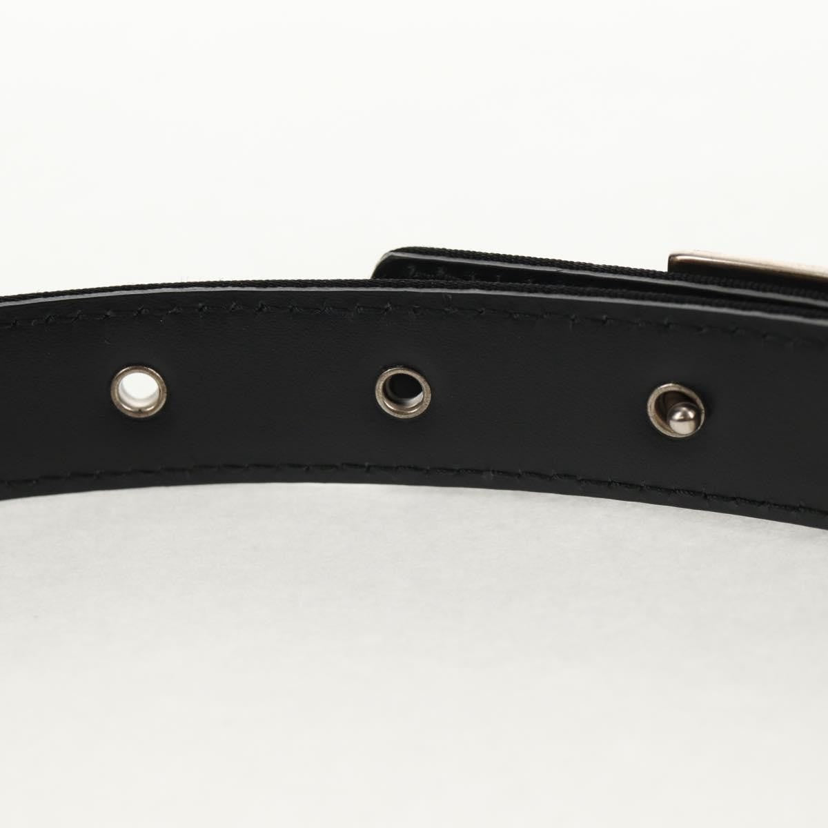 Chanel Logo Belt Leather with Metal and Crystals, Black, Leather, Belt