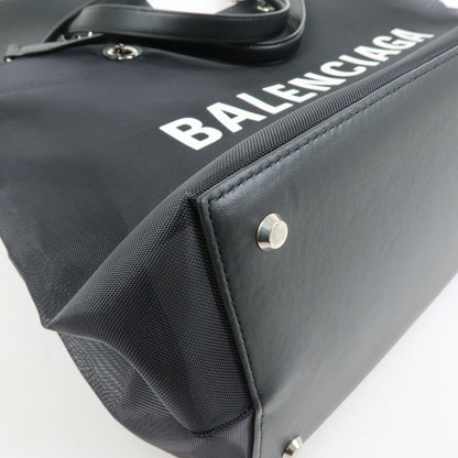 Balenciaga Duty Free Mesh with Leather, Black, Mesh, Tote Bag