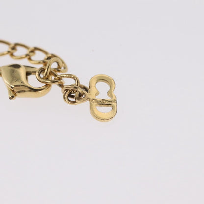 Christian Dior Logo Heart Pendant Metal, Gold, Metal, Necklace