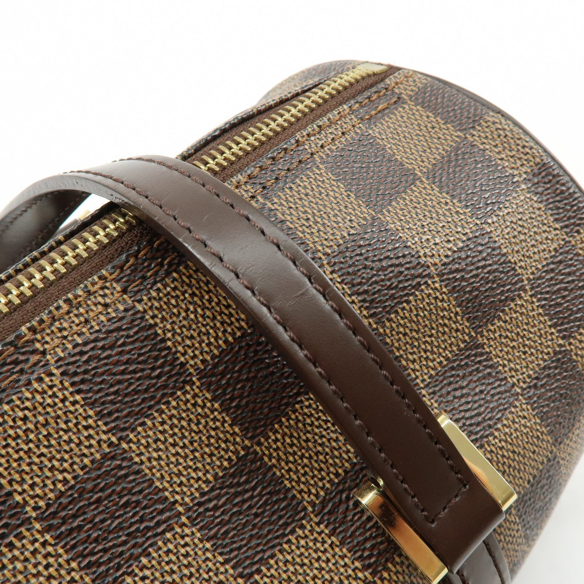 Louis Vuitton Papillon Damier Ebene, Brown, Canvas, Handbag