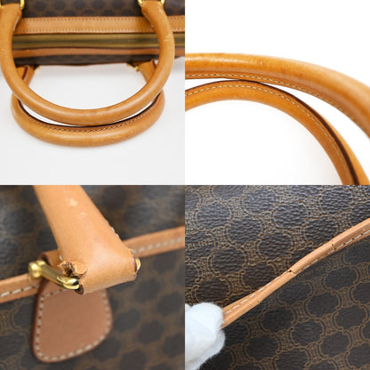 Celine Boston Triomphe XL Coated Canvas, Brown, Canvas, Handbag