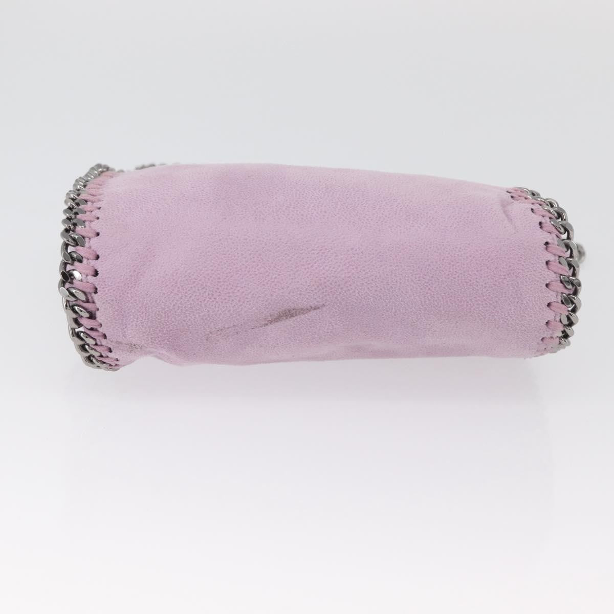 Stella McCartney Falabella Fold Over Shaggy Deer, Pink, Polyester, Crossbody Bag