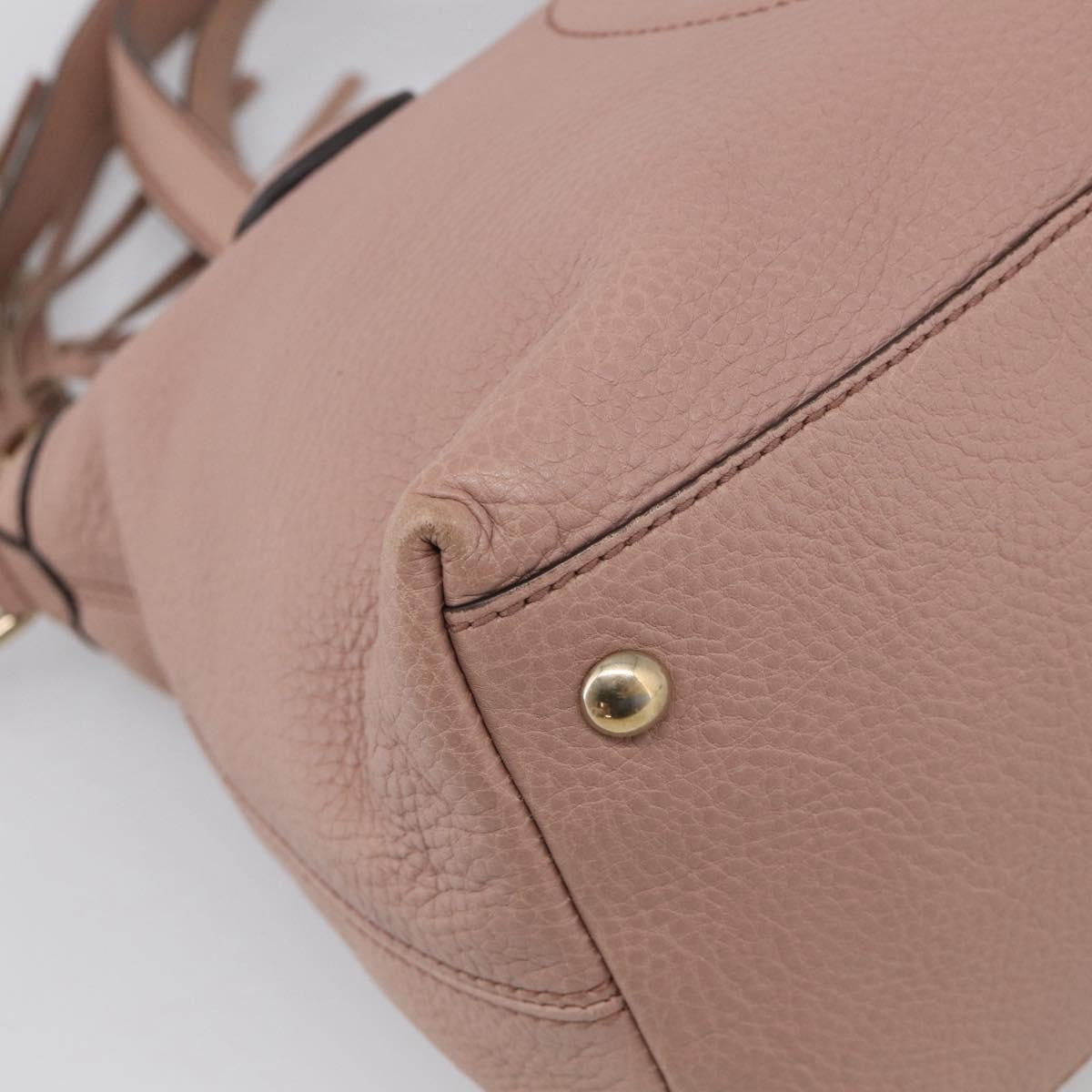 Gucci Soho Convertible Soft Top Handle Leather, Pink, Leather, Handbag