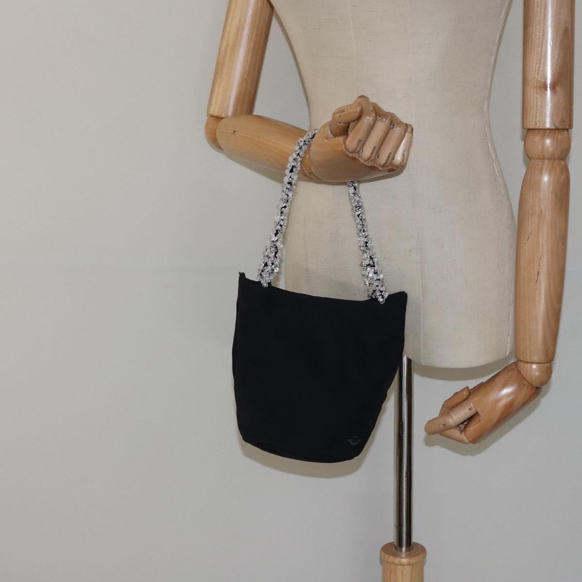 Bottega Veneta Vintage Nylon, Black, Nylon, Handbag