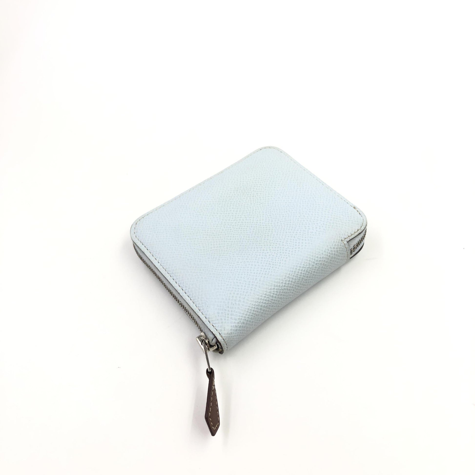 Hermes Azap Zip Around Silk'in Epsom, Blue, Leather, Wallet