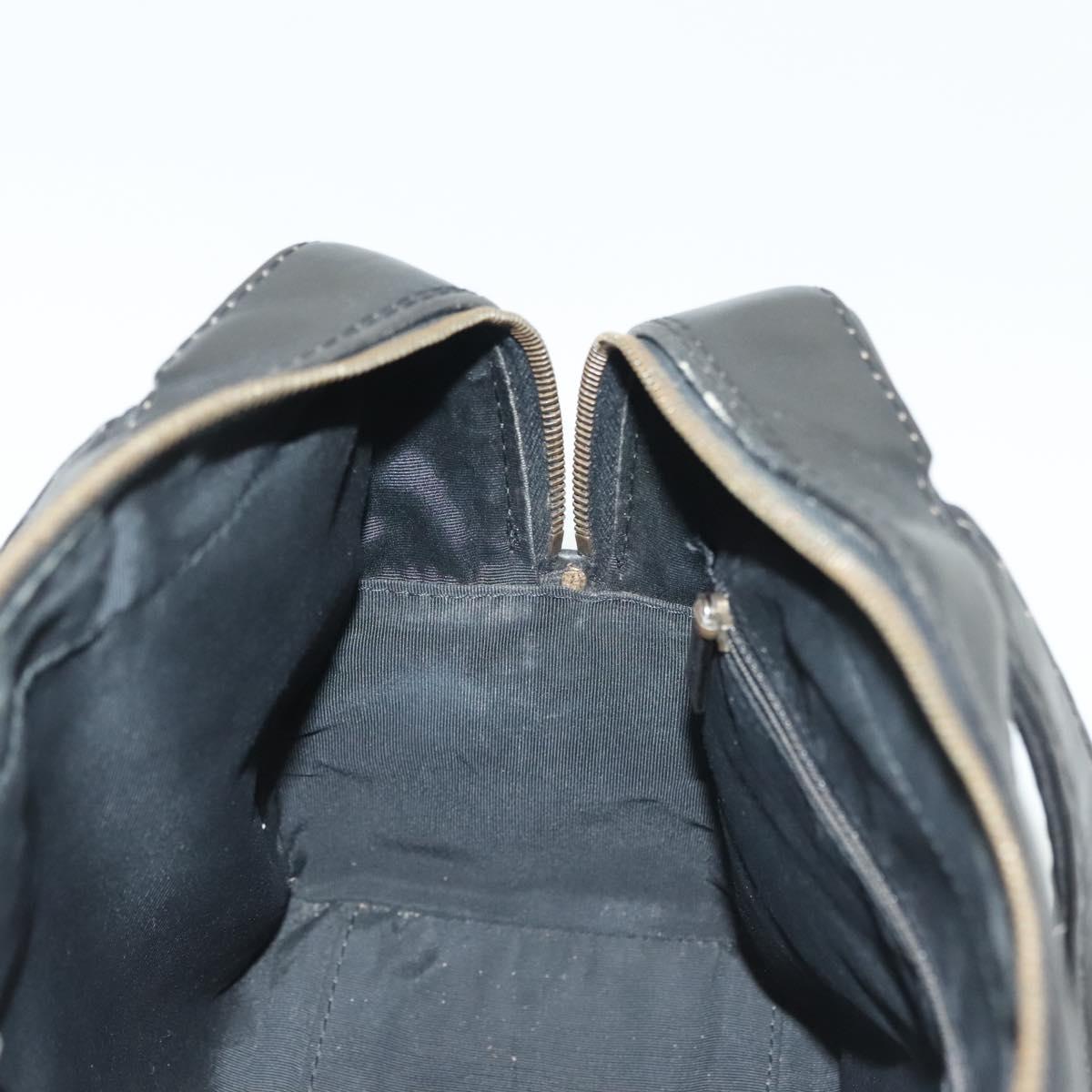 Chanel Surpique Boston Bag Quilted Leather, BLACK, LEATHER, Travel bag