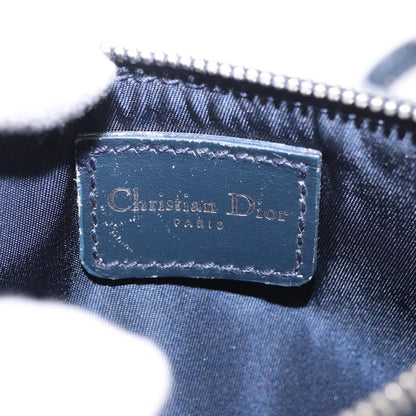 Christian Dior A5 Pouch Oblique Canvas, Navy, Canvas, Clutch