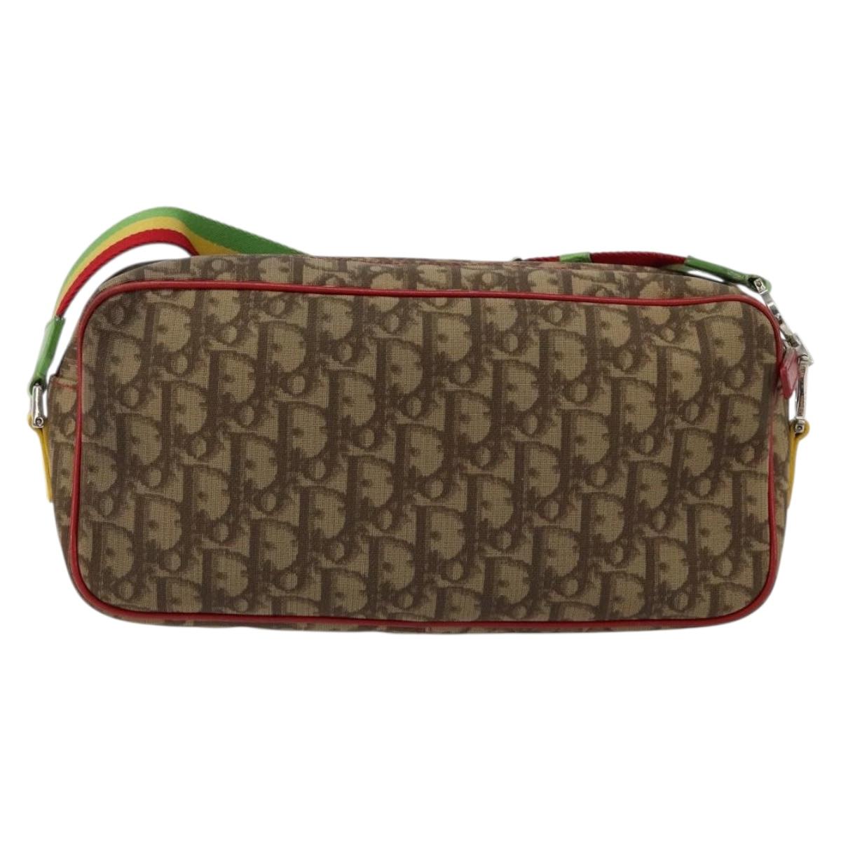 Christian Dior Vintage Rasta Crossbody Bag Diorissimo Canvas, BEIGE, CANVAS, Shoulder bag