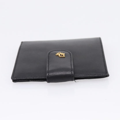Christian Dior Bifold Card Holder Leather, Black, Leather, Card Holder