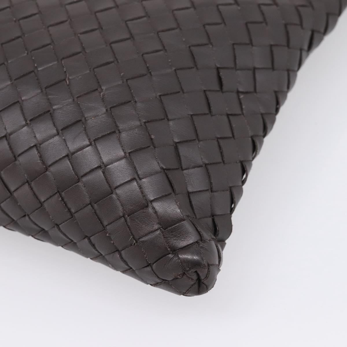 Bottega Veneta Flat Messenger Intrecciato Nappa, Brown, Leather, Handbag
