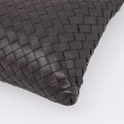 Bottega Veneta Flat Messenger Intrecciato Nappa, Brown, Leather, Handbag
