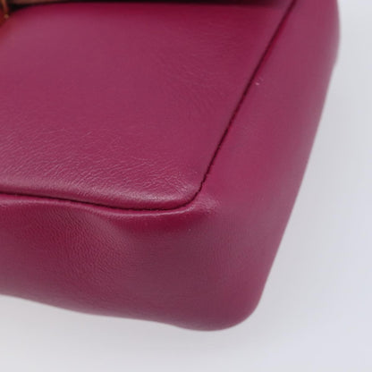 Fendi Be Baguette Flap Leather, Pink, Leather, Handbag