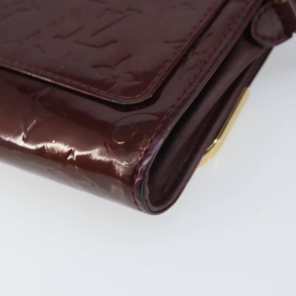 Louis Vuitton Rossmore Monogram Vernis, Burgundy, Patent Leather, Handbag