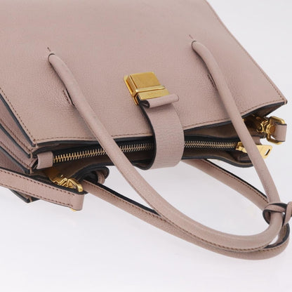 Miu Miu Madras Convertible Compartment Leather, Beige, Leather, Tote Bag