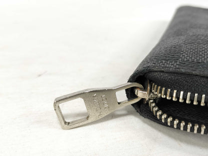 Louis Vuitton Zippy wallet vertical Damier Graphite, Black, Canvas, Wallet