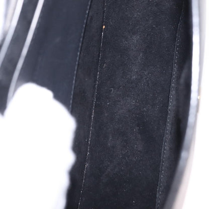 Saint Laurent Kaia Leather with Brogue Detail, Black, Leather, Shoulder Bag