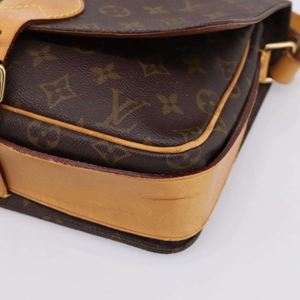 Louis Vuitton Cartouchiere Monogram, Brown, Canvas, Shoulder Bag