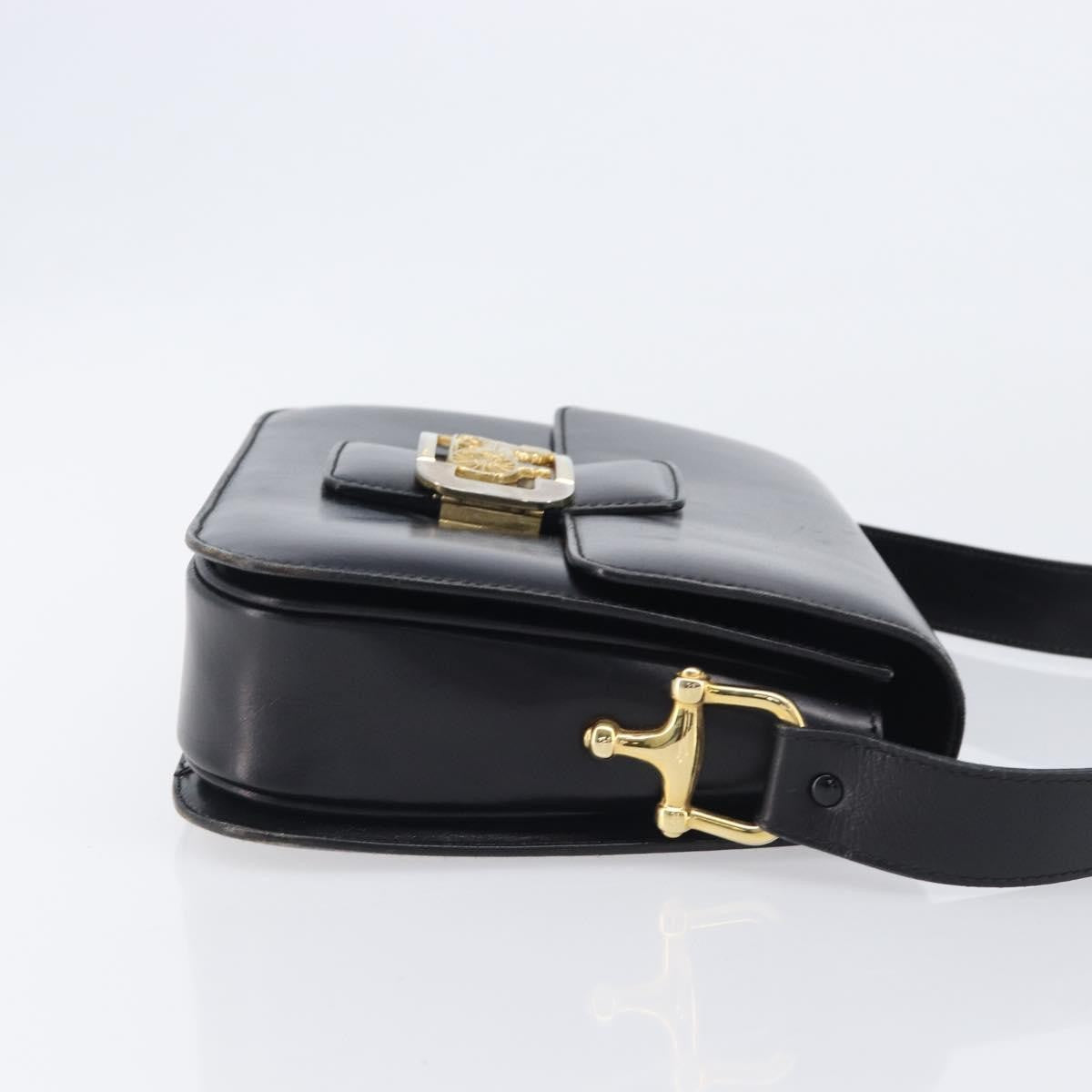 Celine Horse Carriage Leather, Black, Leather, Shoulder Bag