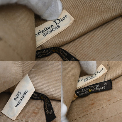 Christian Dior Vintage Trotter Boston Diorissimo Canvas, Navy, Canvas, Handbag