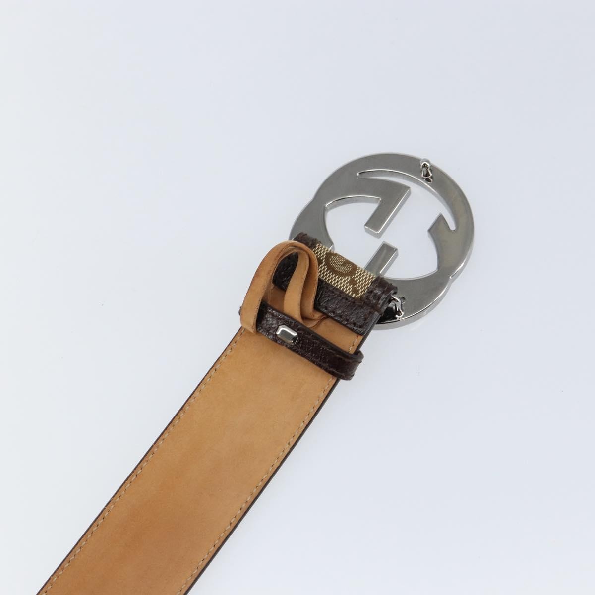 Gucci Interlocking G Belt GG Canvas, Beige, Canvas, Belt