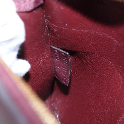 Celine Tricolor Trapeze Leather, Burgundy, Leather, Handbag