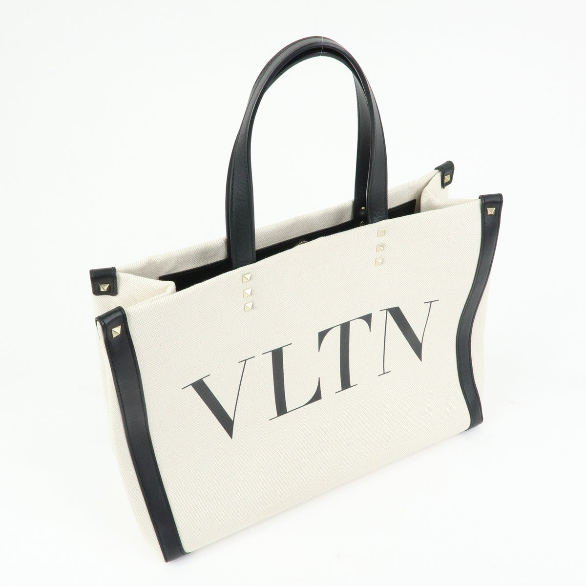 Valentino Garavani Grande Plage VLTN Canvas, Beige, Canvas, Tote Bag