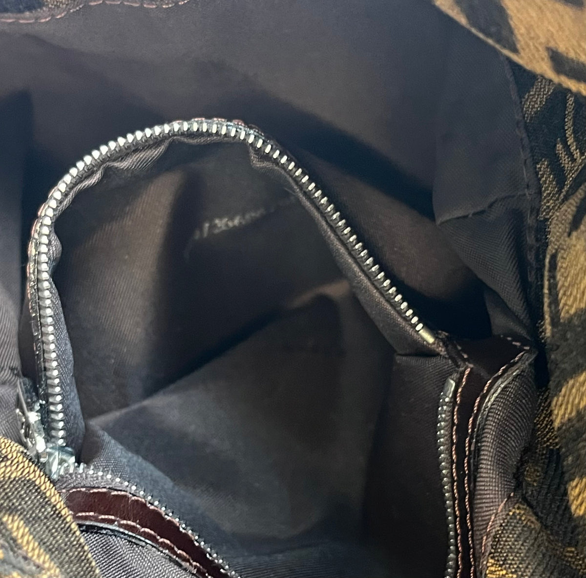 Fendi Mamma Baguette Shoulder Bag Zucca Canvas, Brown, Canvas, Handbag