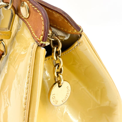 Louis Vuitton Brea Monogram Vernis, Brown, Patent Leather, Handbag