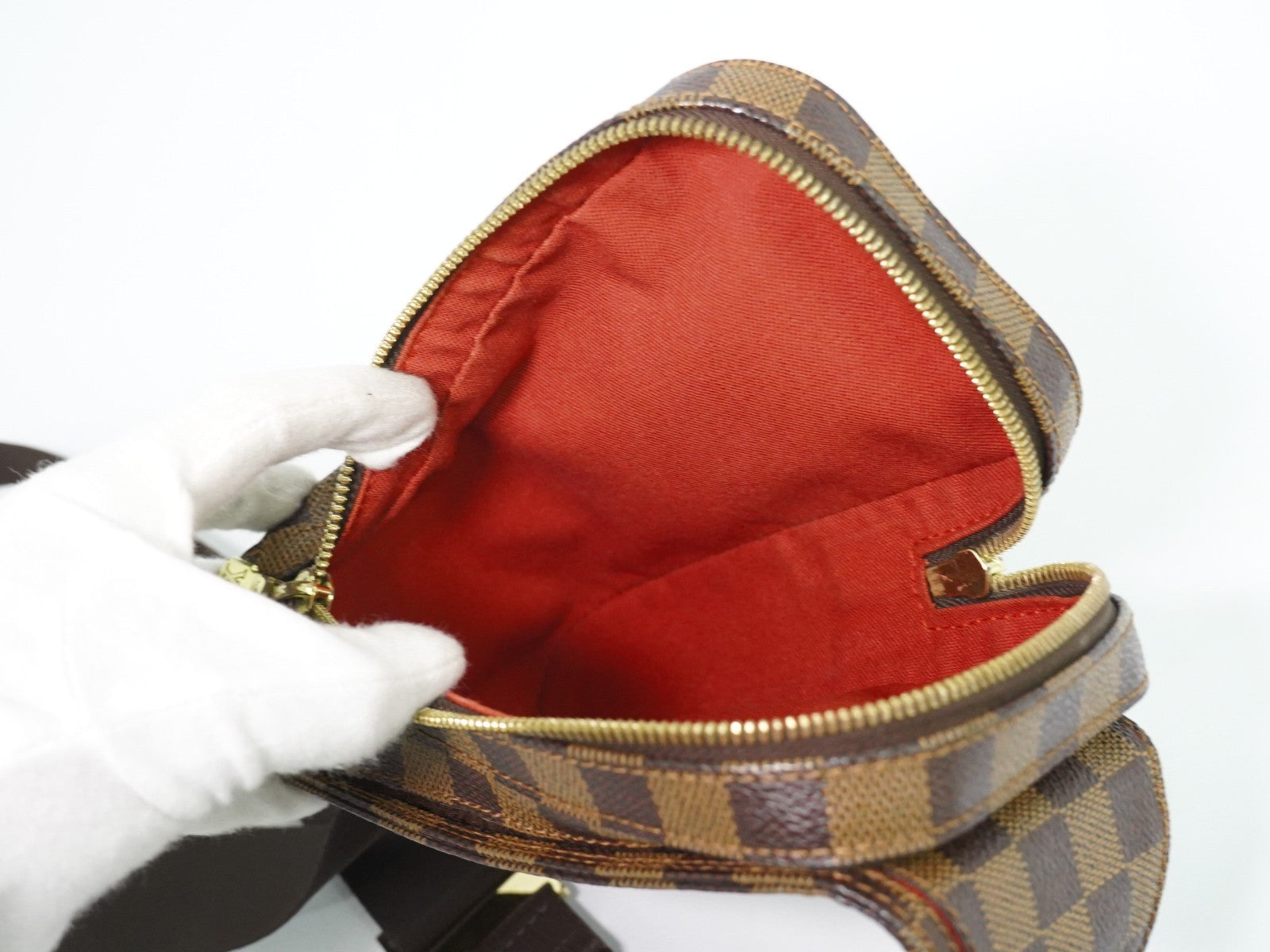Louis Vuitton Geronimos Damier, Brown, Canvas, Clutch