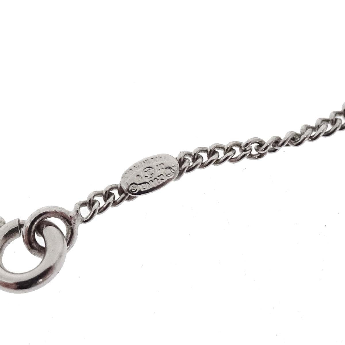 Chanel CC Pendant Metal with Enamel, Silver, Silver Plated, Necklace