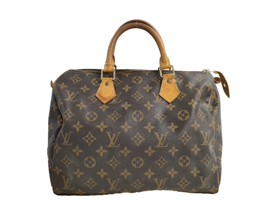 Louis Vuitton Speedy Handbag Monogram Canvas, BROWN, CANVAS, Handbag