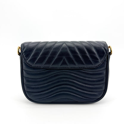 Louis Vuitton New Wave Multi Pochette Quilted Leather, Black, Leather, Clutch