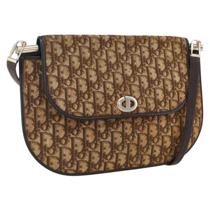 Christian Dior Vintage Trotter Canvas, Brown, Canvas, Shoulder Bag