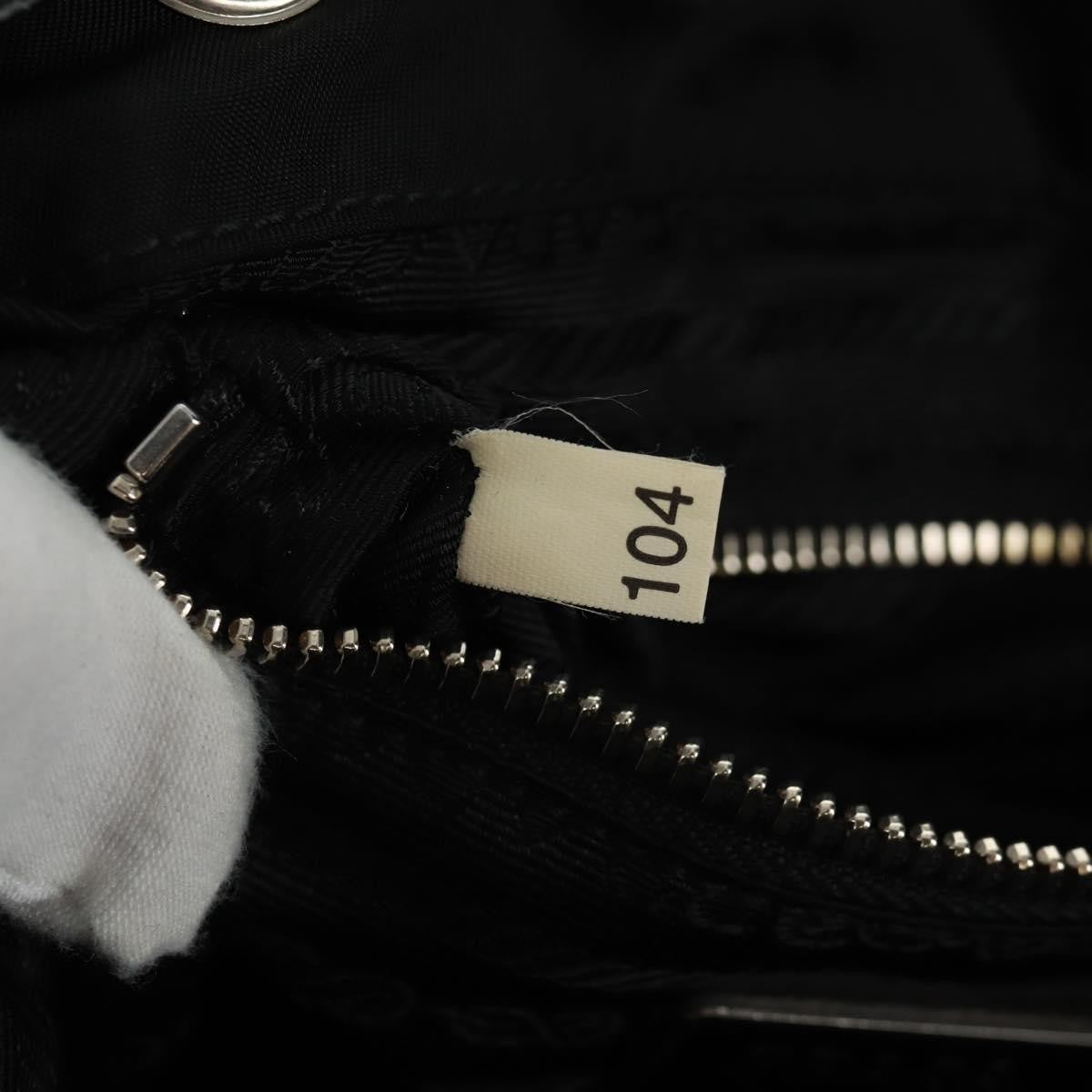 Prada Double Pocket Drawstring Tessuto, Black, Nylon, Shoulder Bag