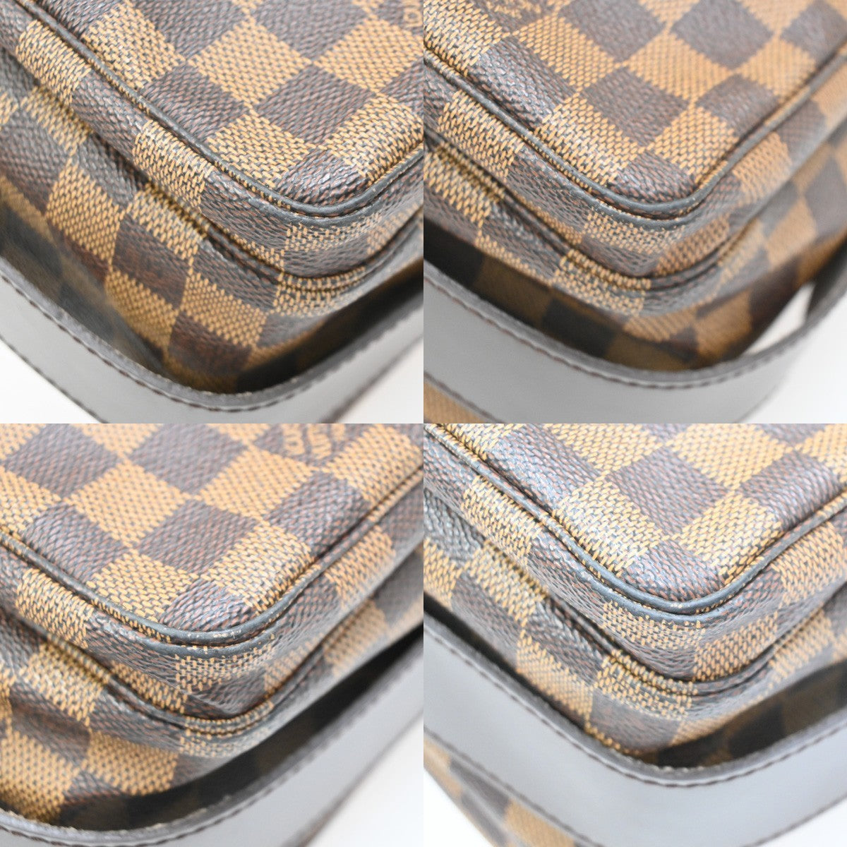 Louis Vuitton Naviglio Damier, Brown, Canvas, Handbag