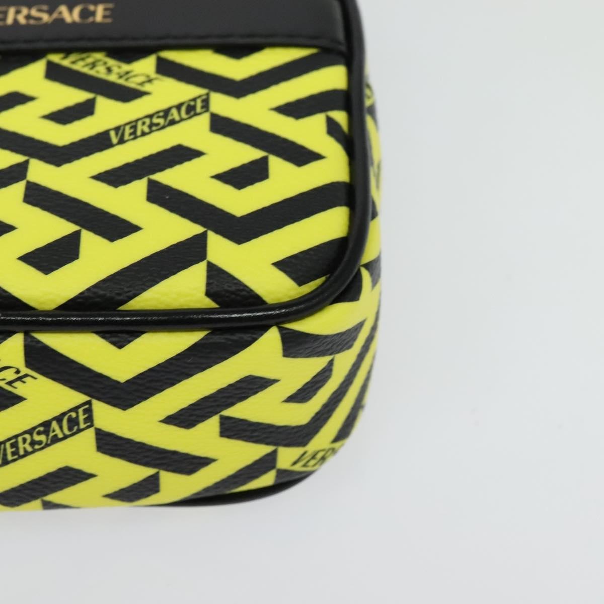 Versace Vintage Clutch Leather, Yellow, PVC, Clutch