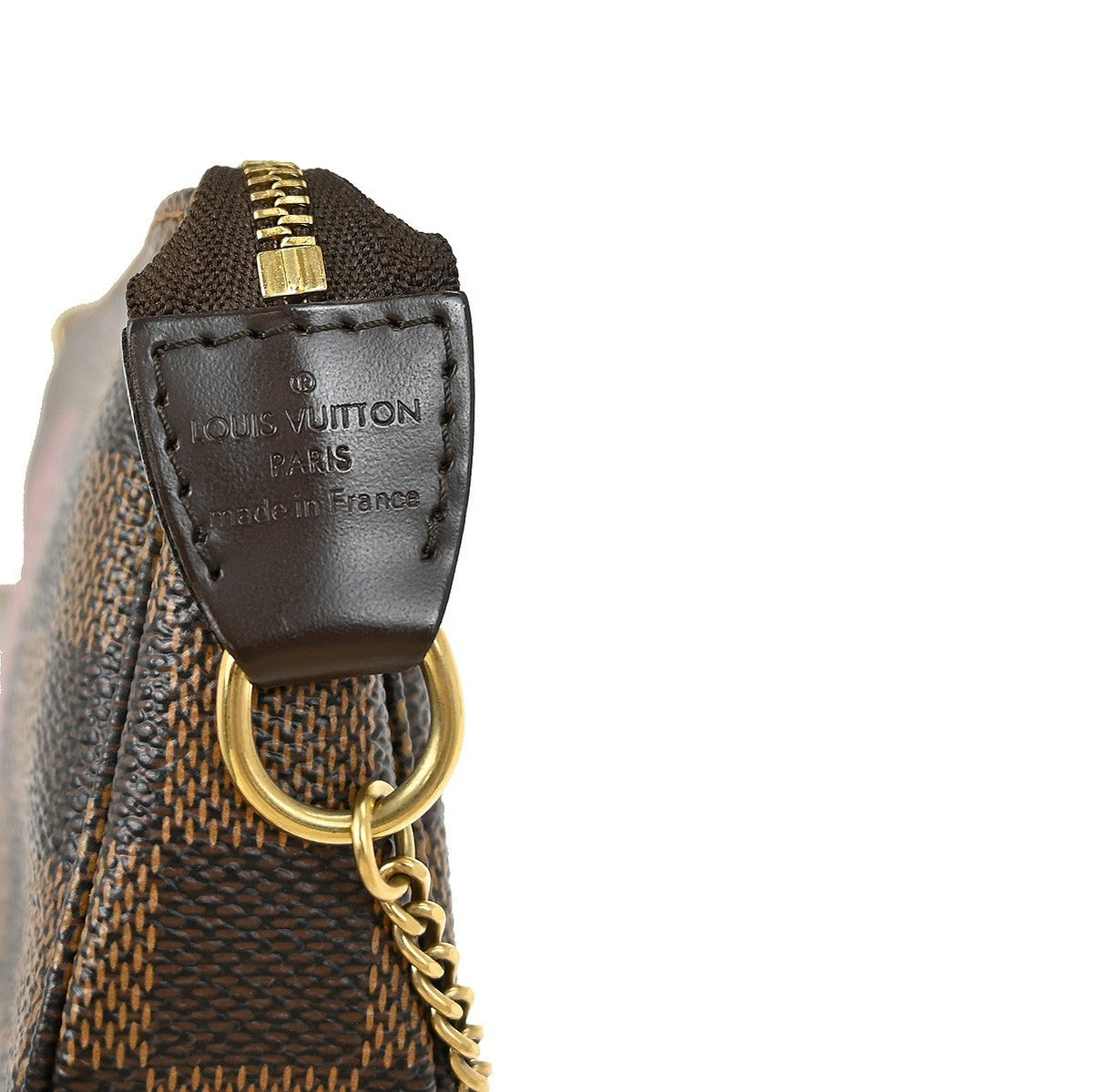 Louis Vuitton Mini pochette accessoires Damier Canvas, Brown, Canvas, Clutch