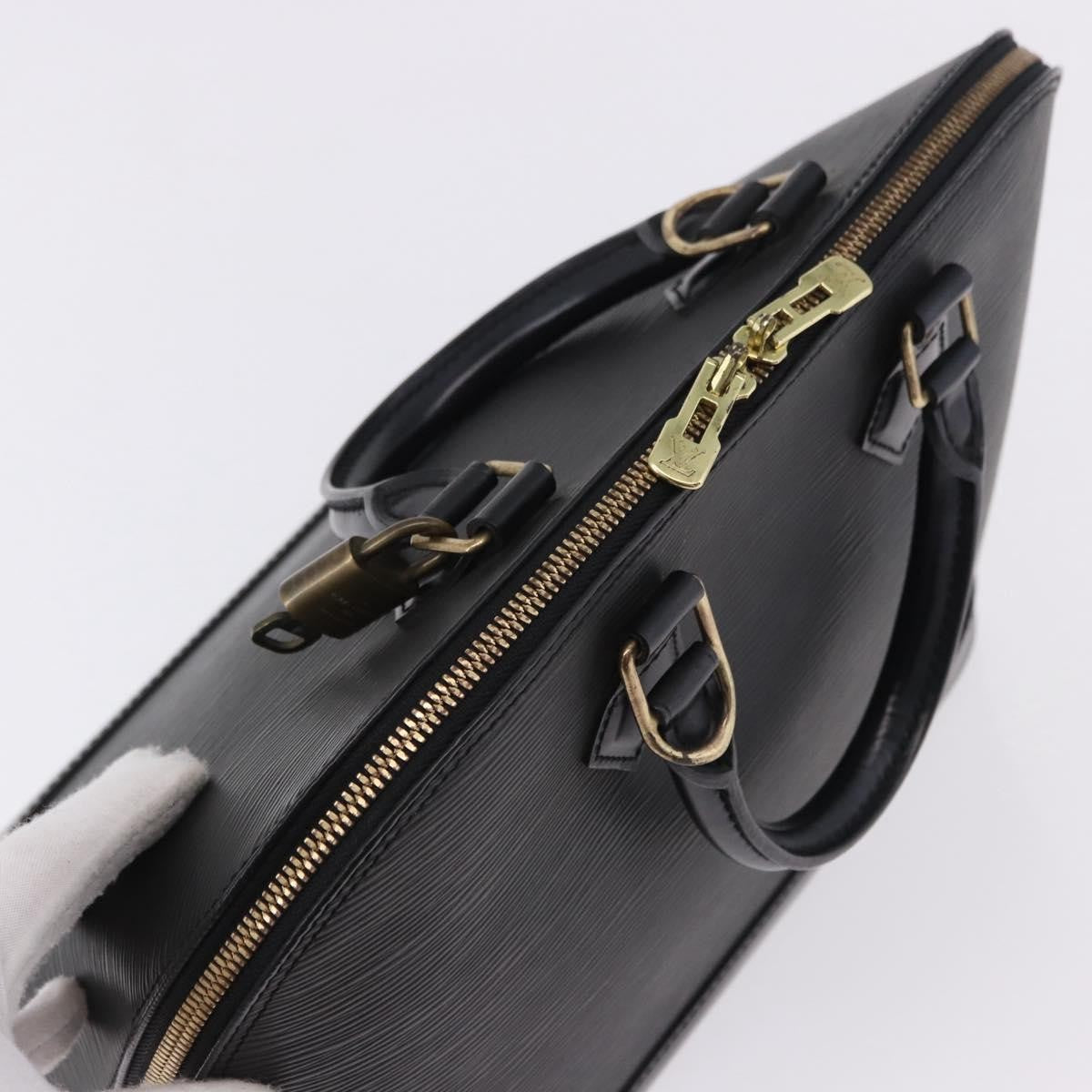 Louis Vuitton Alma Epi Leather, Black, Leather, Handbag