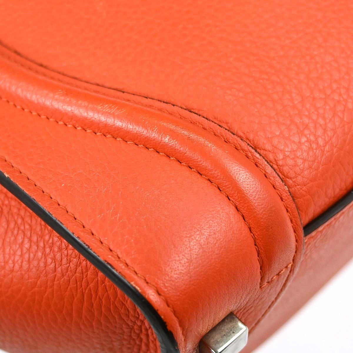 Celine Luggage Grainy Leather, Red, Leather, Handbag