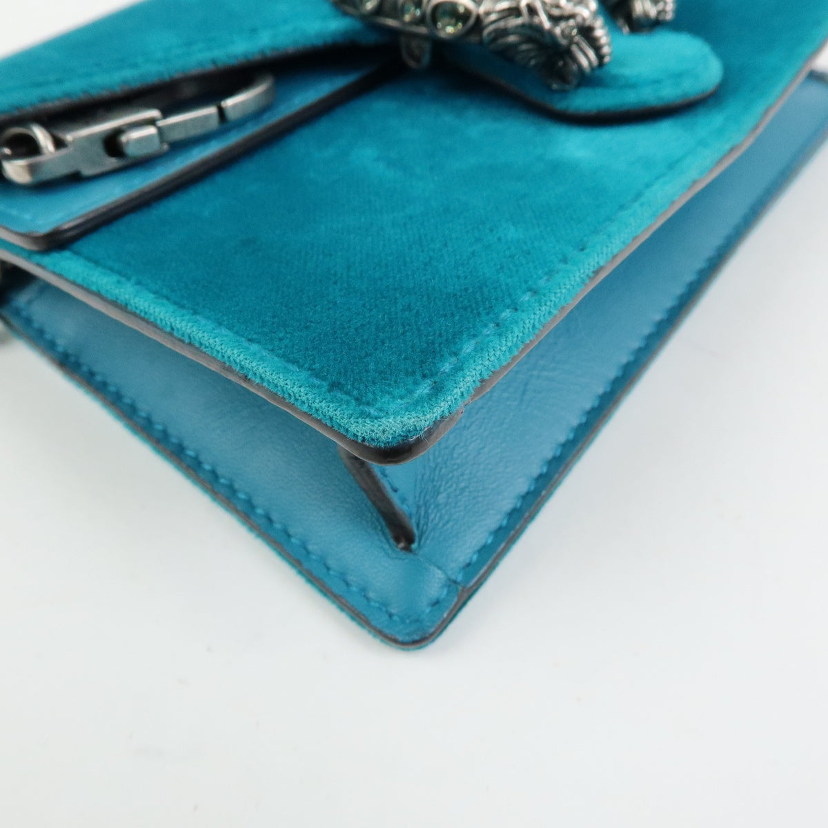 Gucci Dionysus Velvet, Green, Velvet, Handbag