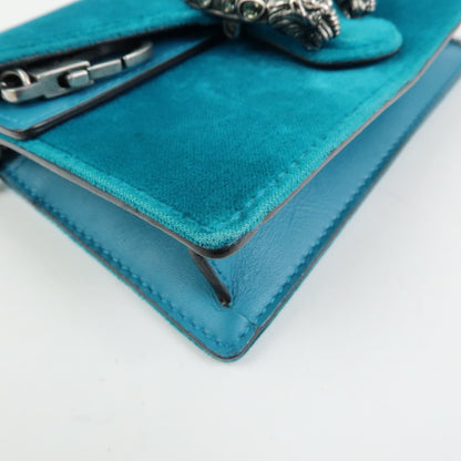 Gucci Dionysus Velvet, Green, Velvet, Handbag