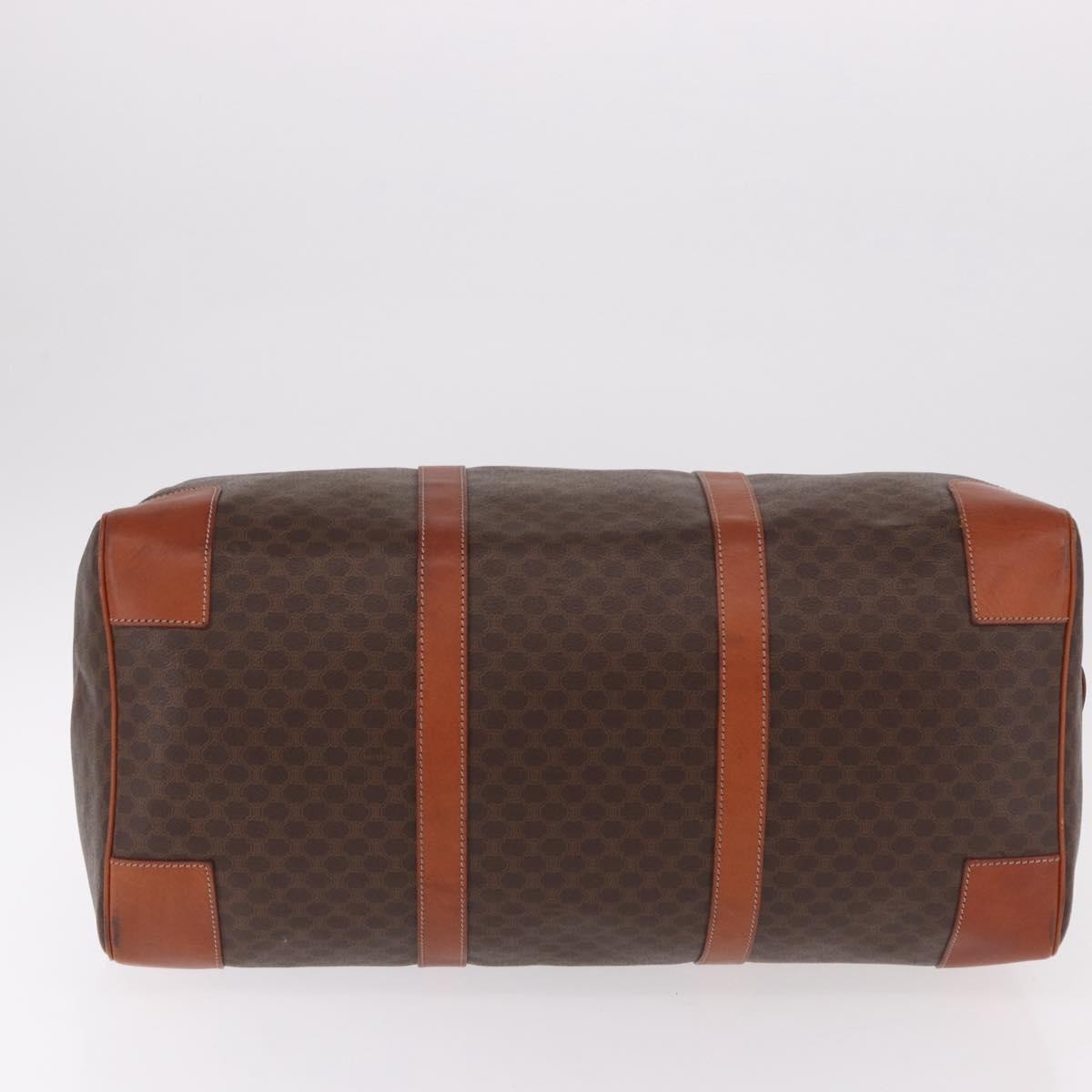 Celine Vintage Duffle Macadam Coated Canvas, Brown, Canvas, Handbag