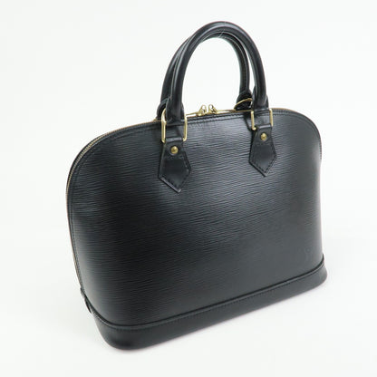 Louis Vuitton Alma Epi Leather, Black, Leather, Handbag