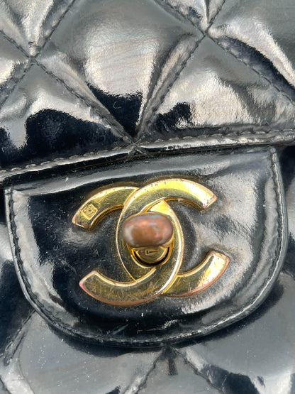 Chanel CHANEL - VTG 1996 Patent leather, BLACK, PATENT_LEATHER, Handbag