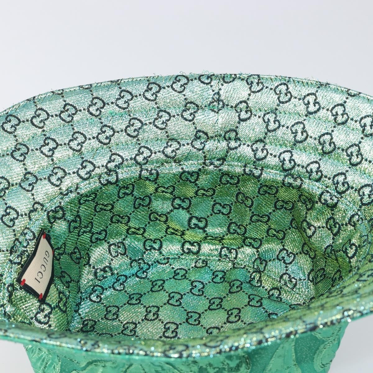 Gucci Reversible Bucket Hat Multicolor GG Canvas, Green, Cotton, Head Accessory