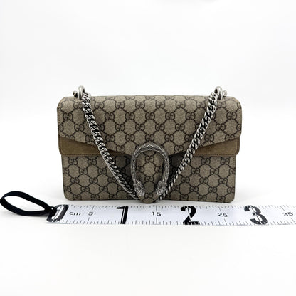 Gucci Dionysus GG Coated Canvas, Brown, Suede, Handbag