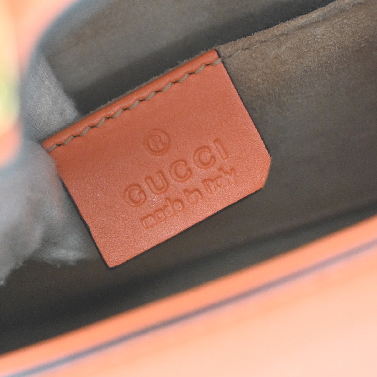 Gucci Sylvie Leather, Orange, Leather, Handbag