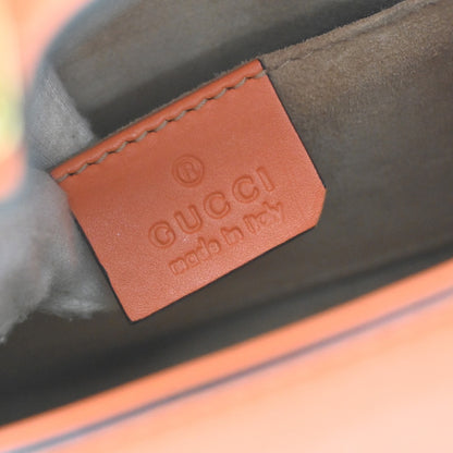 Gucci Sylvie Leather, Orange, Leather, Handbag