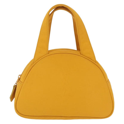 Saint Laurent Vintage Quilted Top Handle Bag Nylon, Yellow, Nylon, Handbag