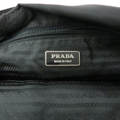 Prada Buckle Messenger Tessuto, Black, Nylon, Handbag